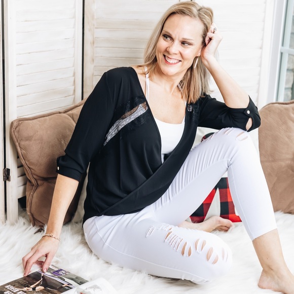 Tops - Black lace top